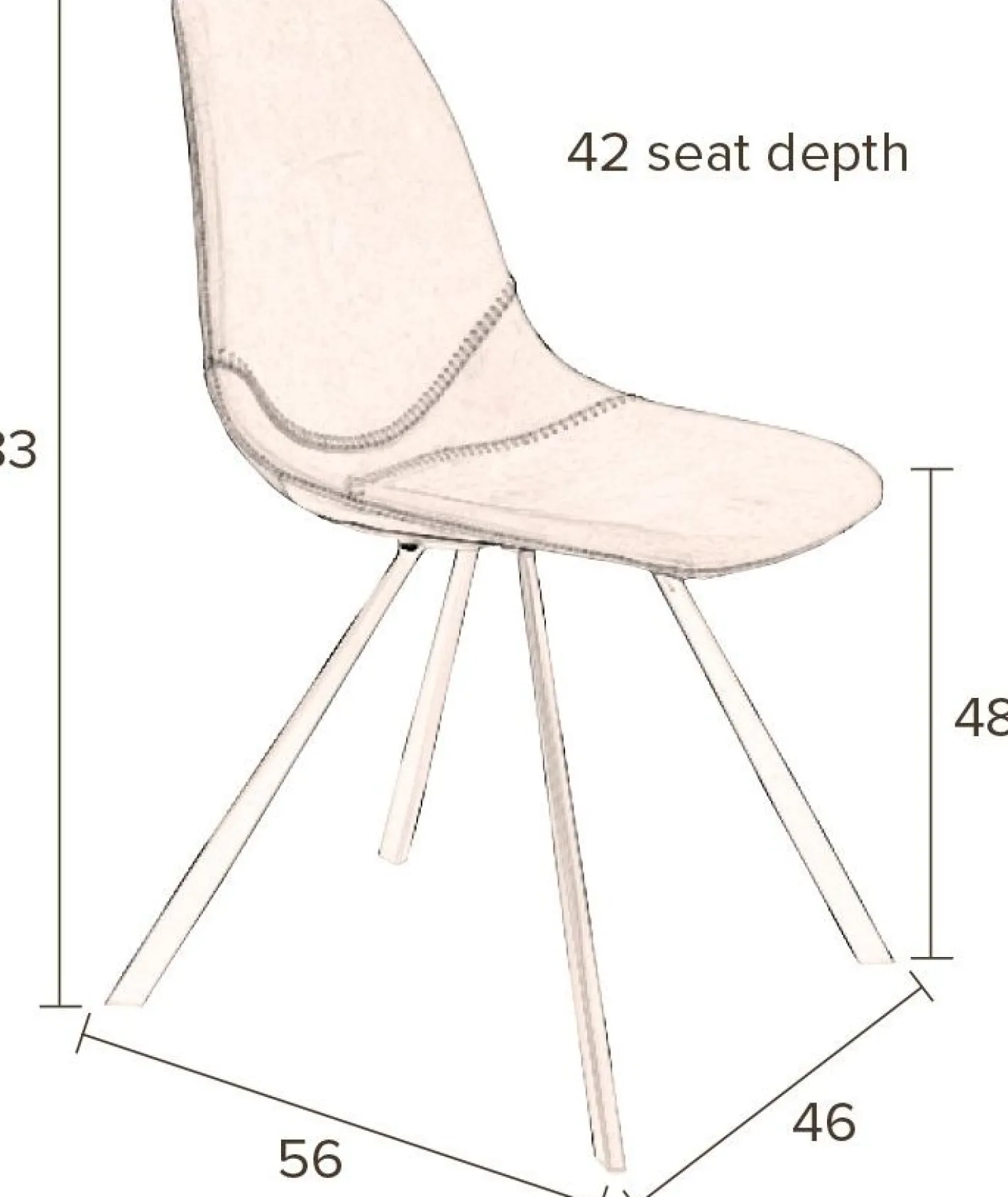 New Dutchbone Franky Eetkamerstoel Brown
