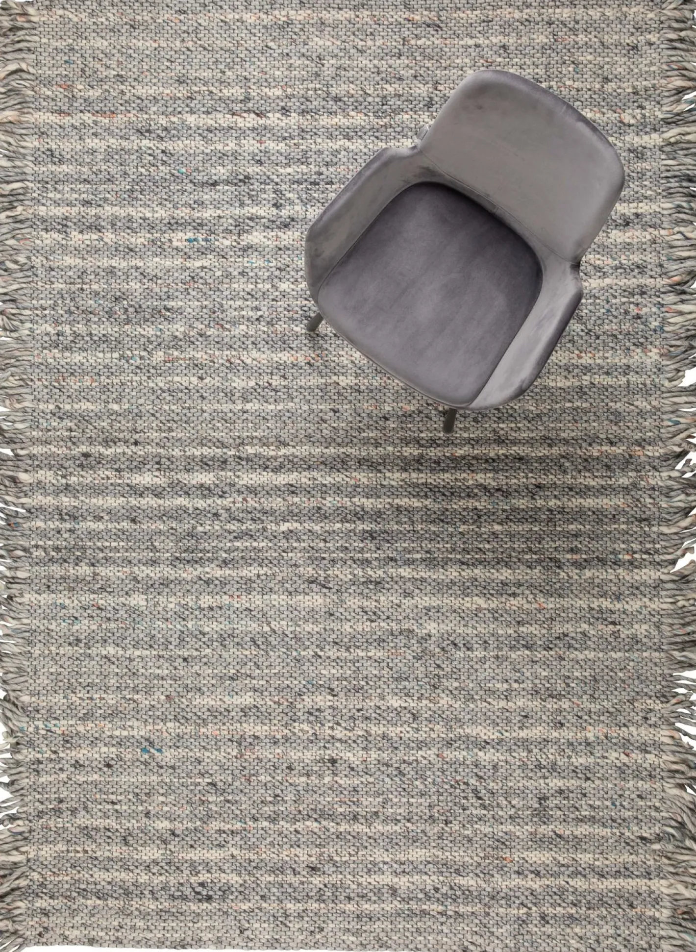 Zuiver Frills Vloerkleed Grey, Blue