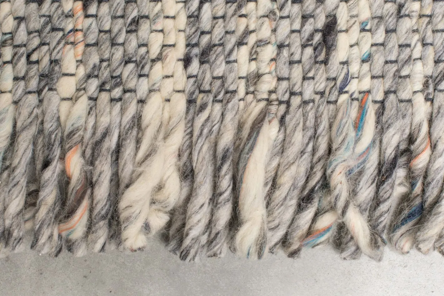 Zuiver Frills Vloerkleed Grey, Blue