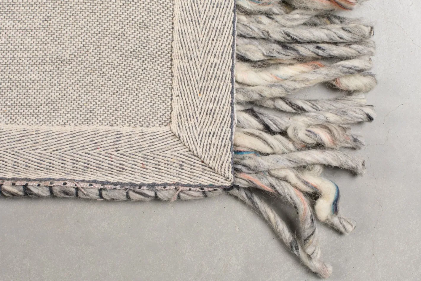 Zuiver Frills Vloerkleed Grey, Blue