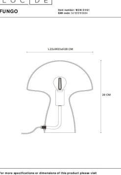 Hot Lucide Fungo Tafellamp Opaal