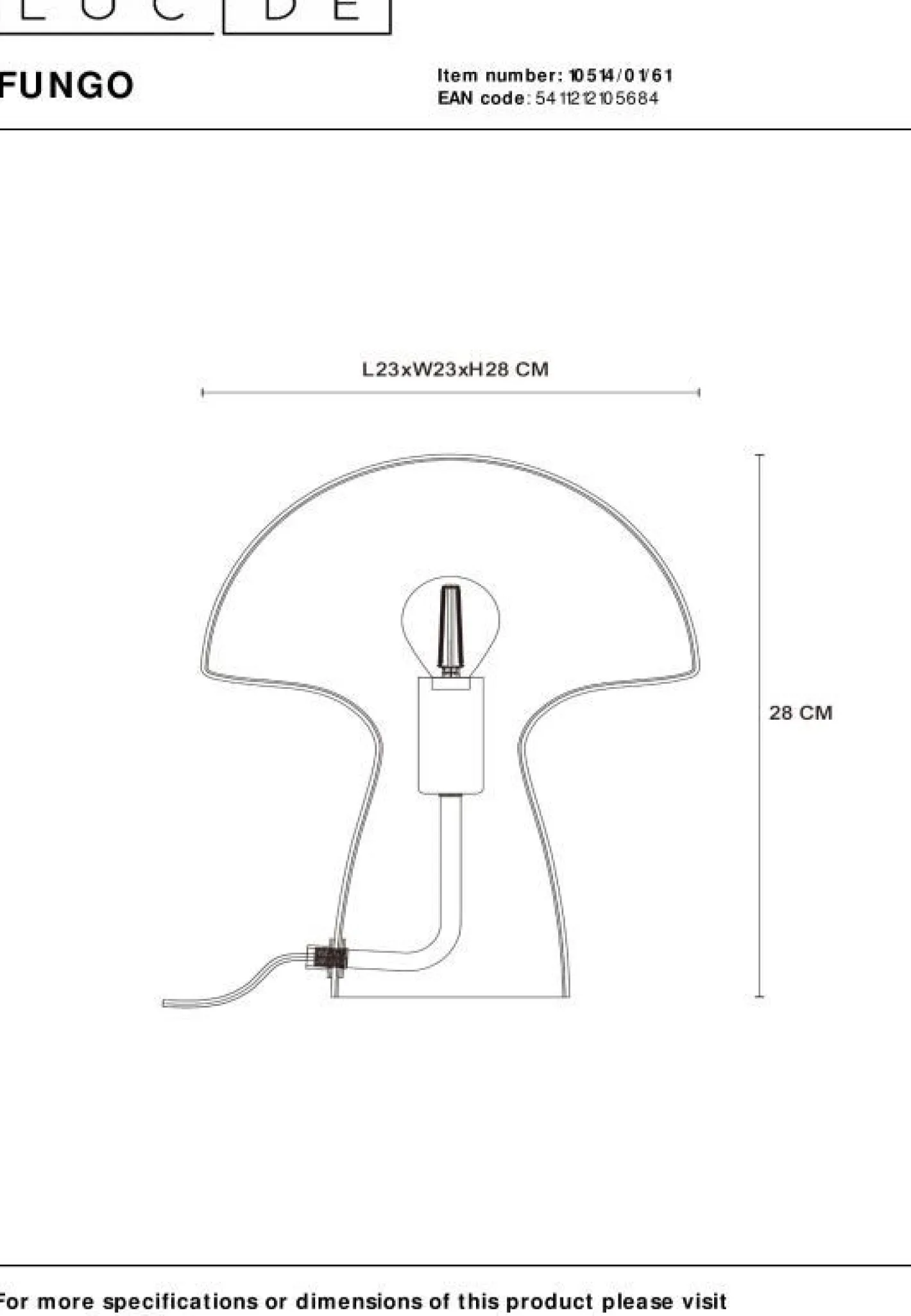 Hot Lucide Fungo Tafellamp Opaal