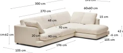 Hot Kave Home Gala Hoekbank Beige