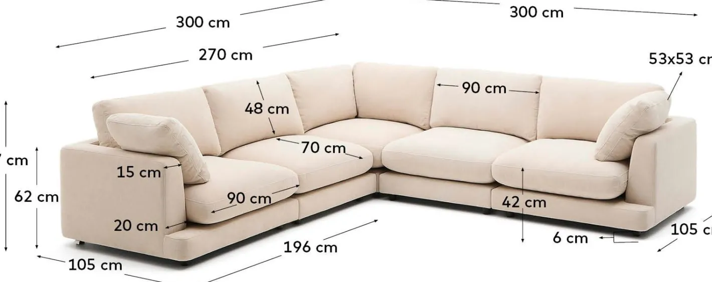 Sale Kave Home Gala Hoekbank Beige