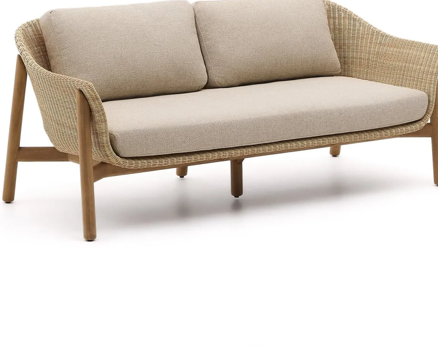 Kave Home Galea Tuinbank Beige, Naturel