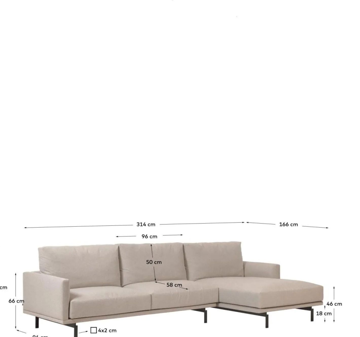 Sale Kave Home Galene 4-Zitsbank Beige