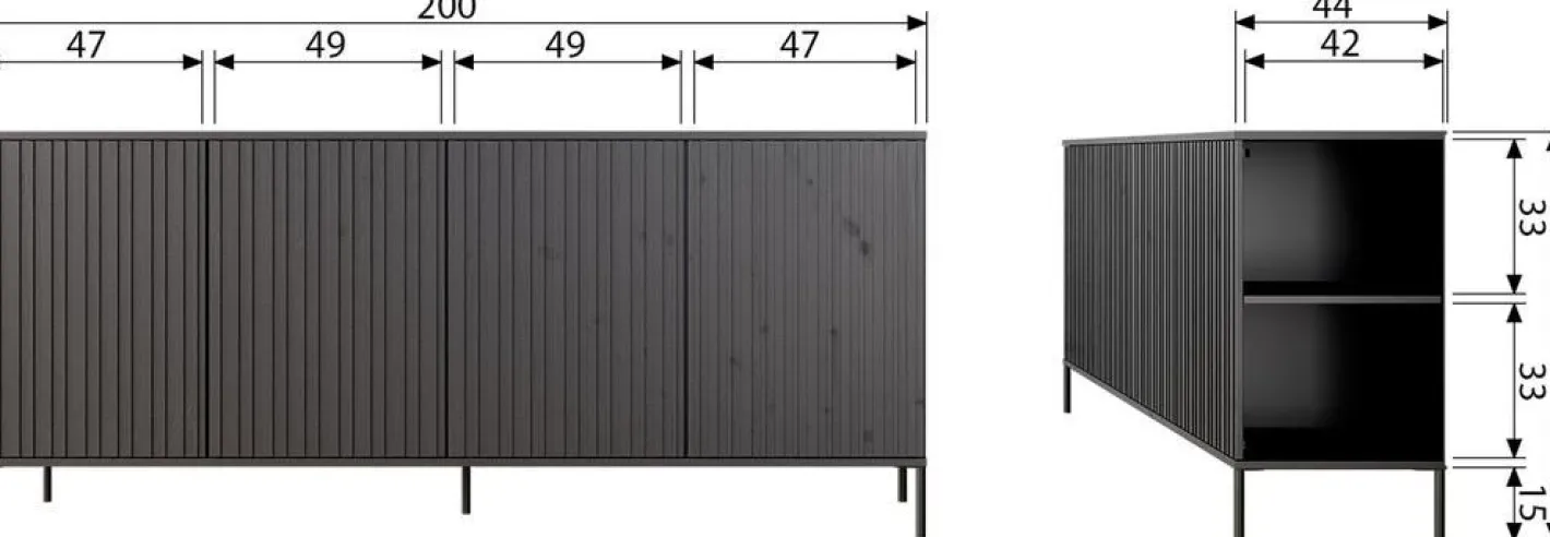 WOOOD Gravure Dressoir Natural