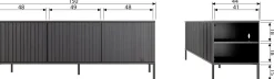 Hot WOOOD Gravure Medium Tv-meubel Black