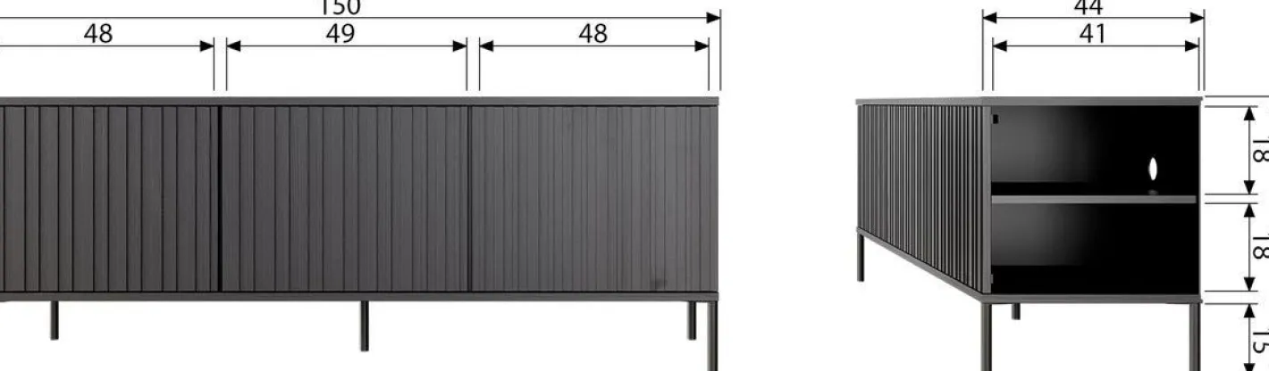 Outlet WOOOD Gravure Medium Tv-meubel New Grenen