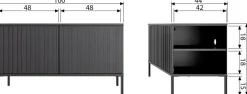 Clearance WOOOD Gravure Small Tv-meubel Black