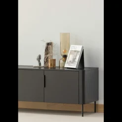 Best WOOOD Gunnar 3-deurs Tv-meubel Matzwart