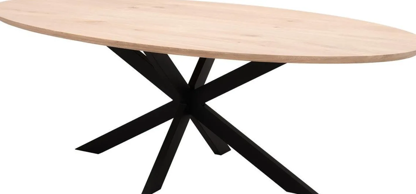 New Trendhopper Haiko Ovaal Eettafel Naturel, Zwart