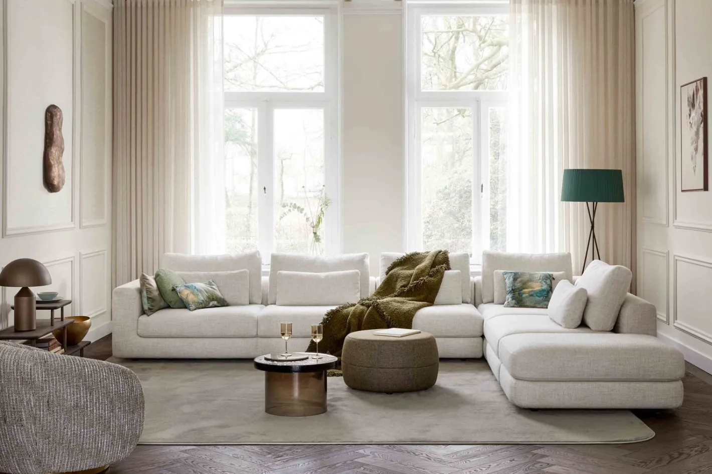 Outlet Design on Stock Harris Hoekbank Beige