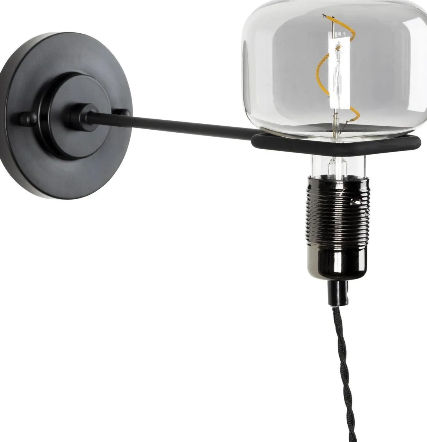 Online Zuiver Hazy Wandlamp Zwart
