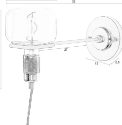 Online Zuiver Hazy Wandlamp Zwart
