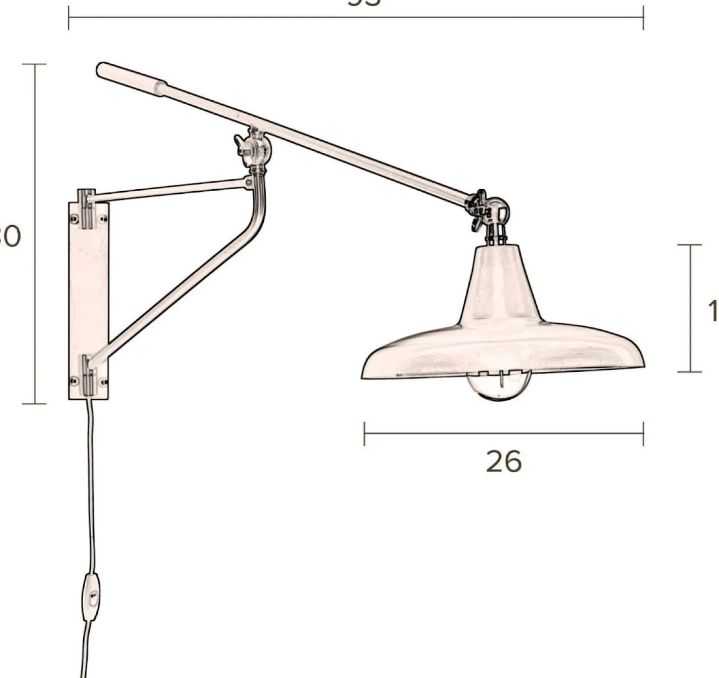 Sale Dutchbone Hector Wandlamp Teal