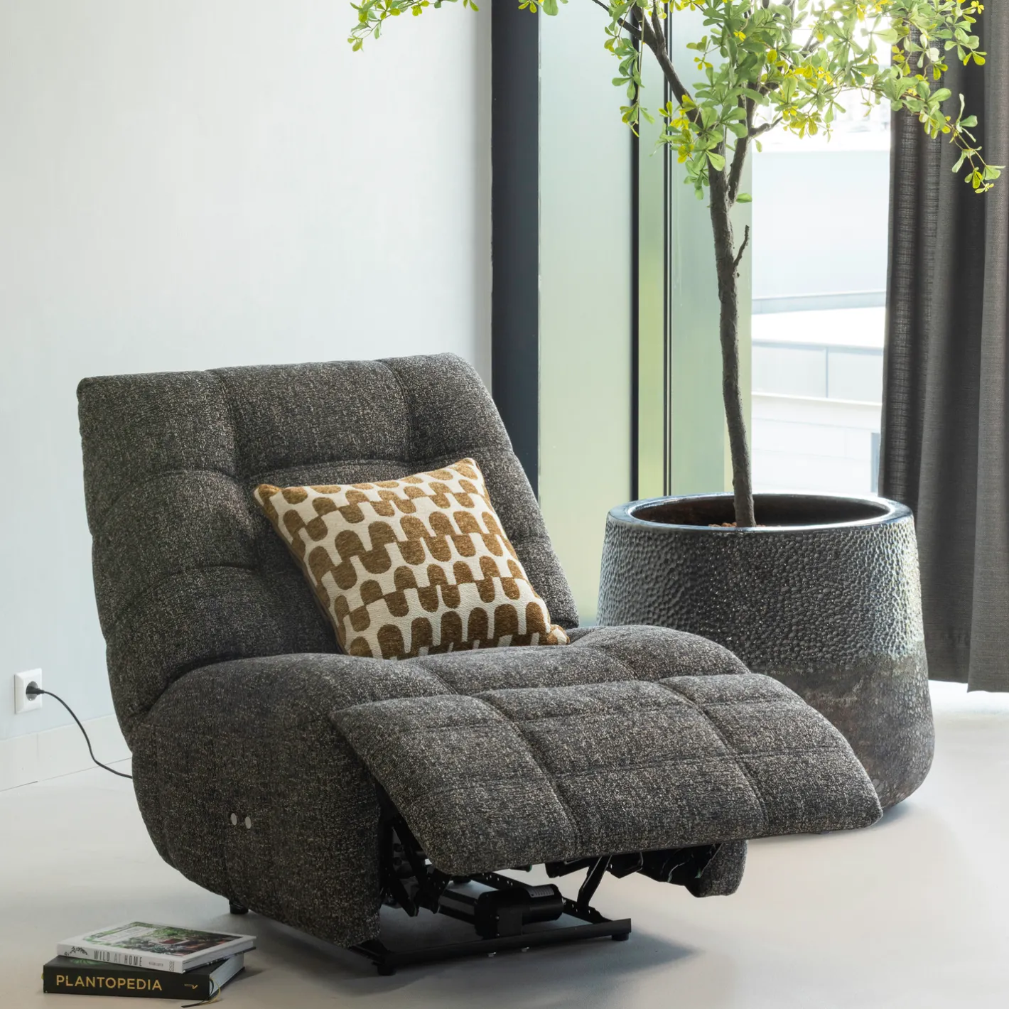 New WOOOD Hein Relaxfauteuil Antraciet