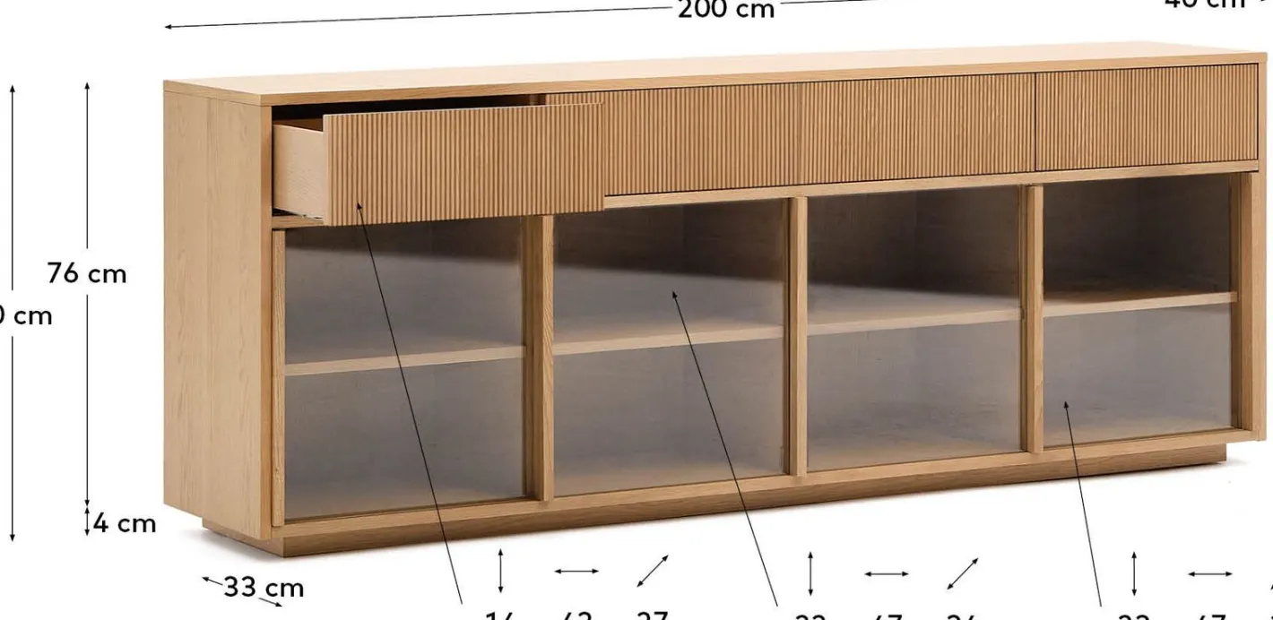Online Kave Home Helvine Dressoir Naturel