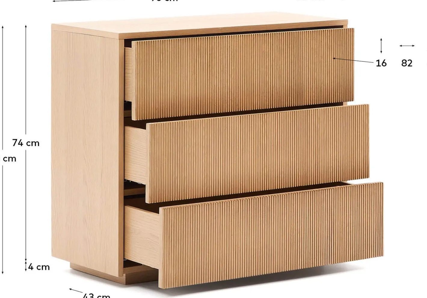 Outlet Kave Home Helvine Ladekast Naturel