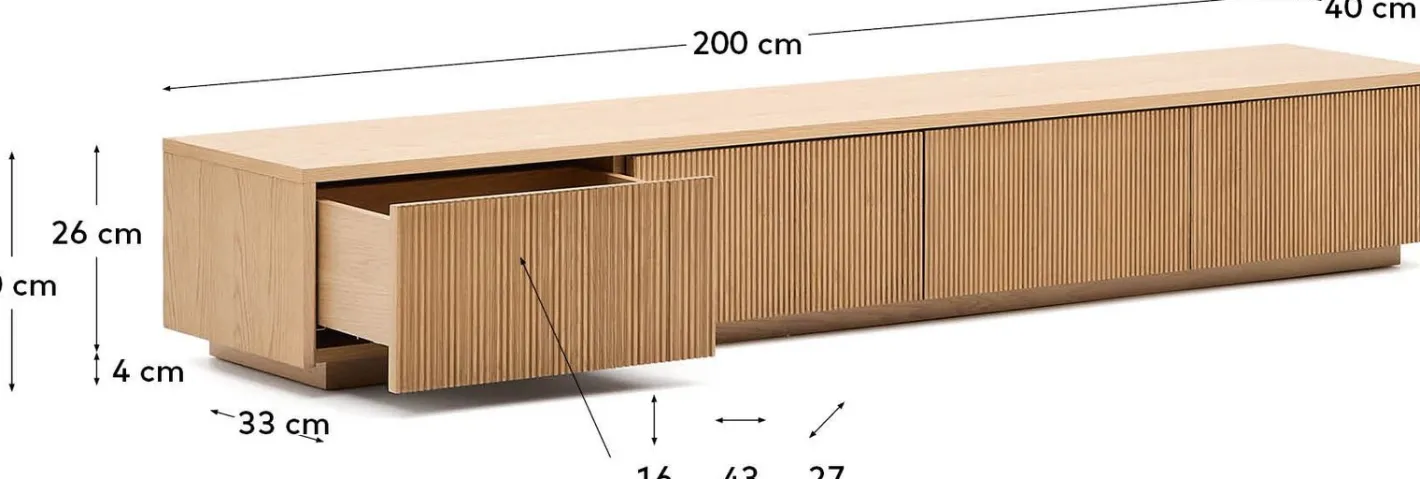 Best Kave Home Helvine Tv-meubel Naturel