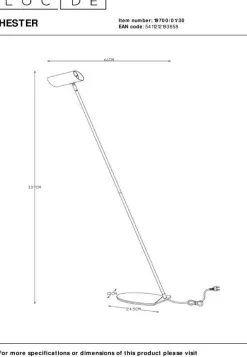 Discount Lucide Hester Vloerlamp Antraciet