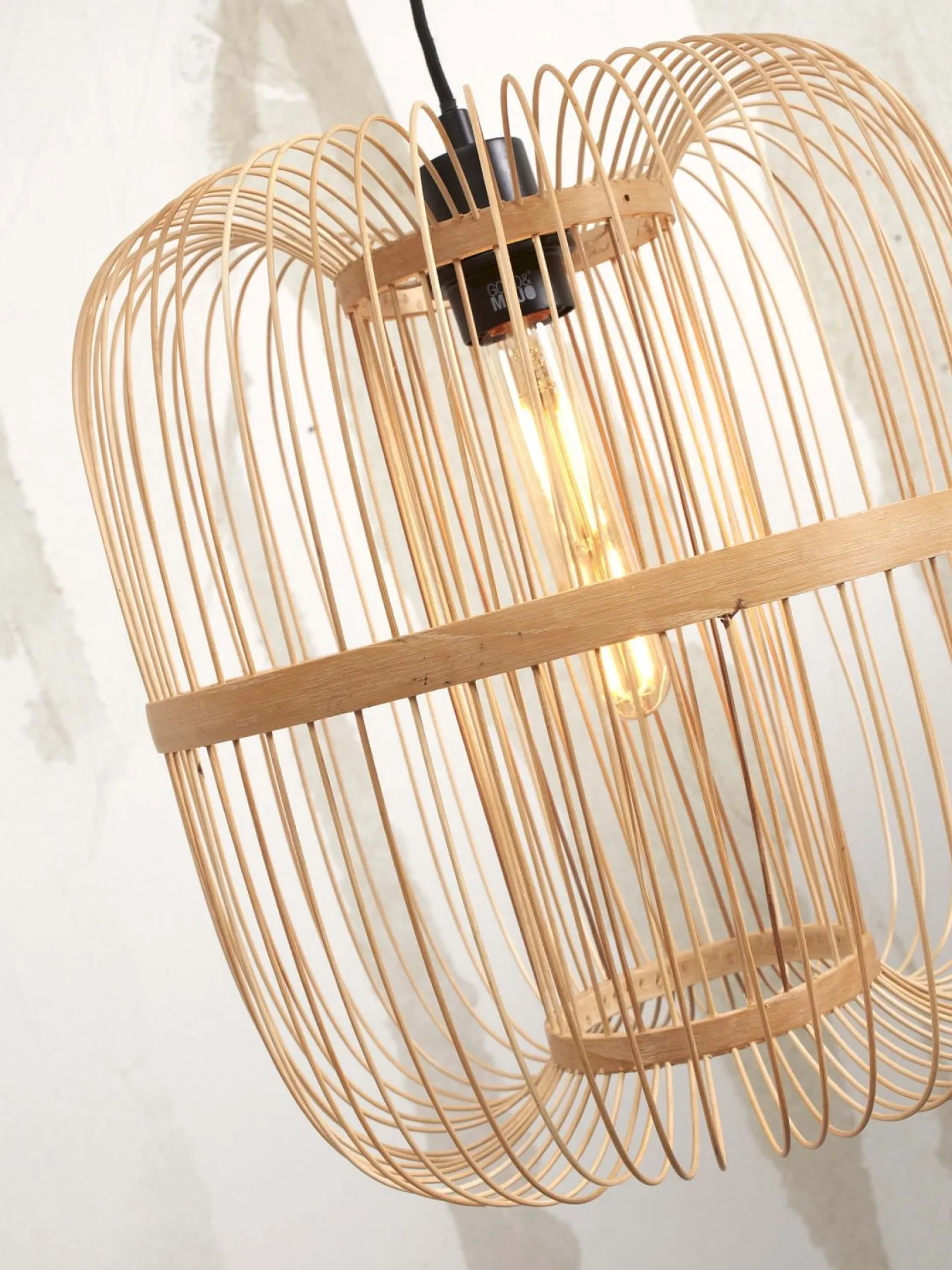 Discount Good&Mojo Hokkaido L Vloerlamp White, Natural, Grey