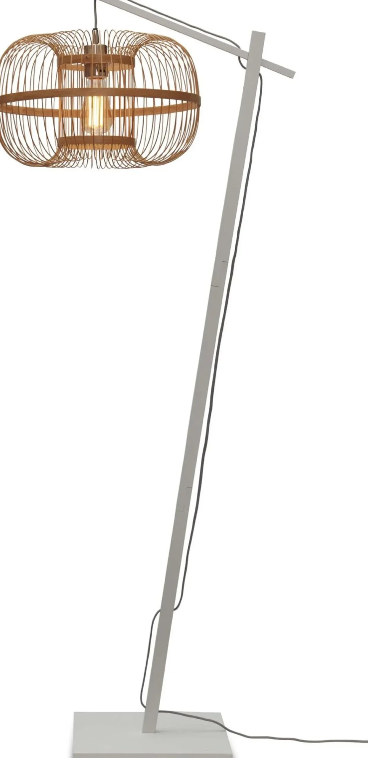 Outlet Good&Mojo Hokkaido S Vloerlamp White, Natural, Grey