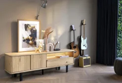 New Henders en Hazel Homestead 2-deurs Tv-meubel Natural