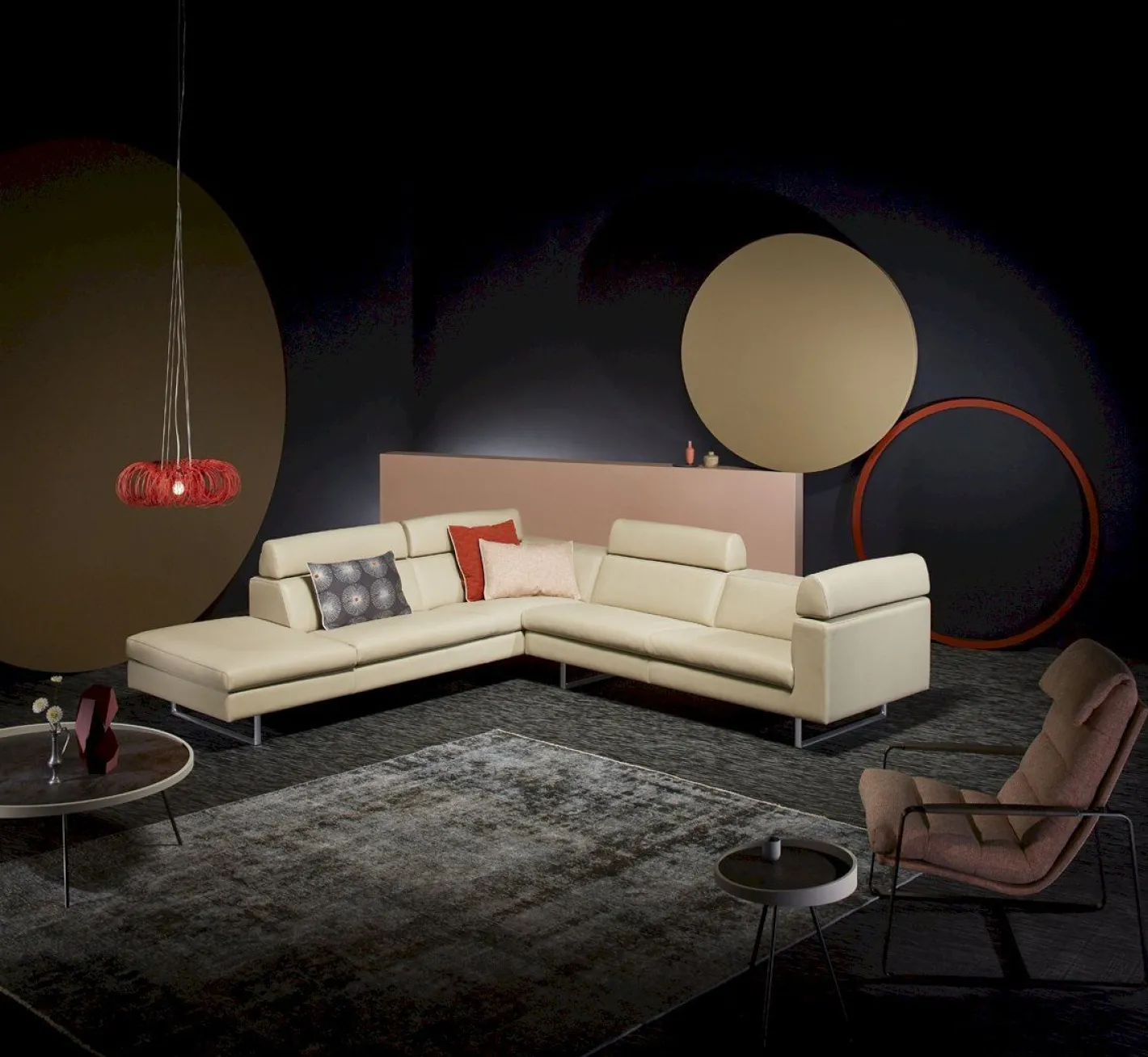 Discount Leolux Horatio Hoekbank Bruin