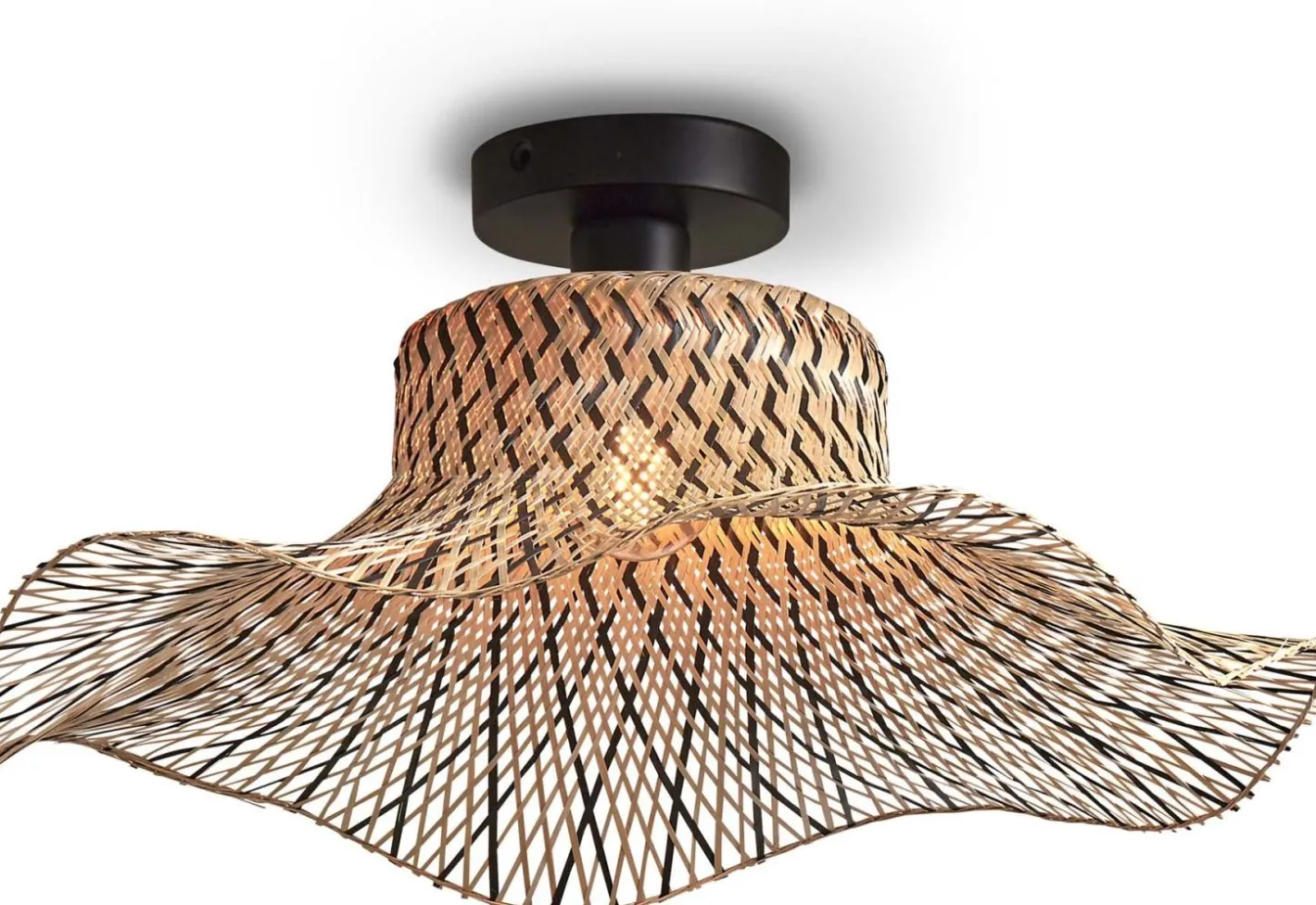 Outlet Good&Mojo Ibiza S Plafondlamp Natural, Black