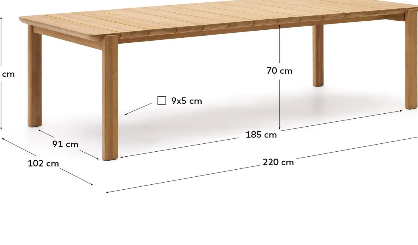 New Kave Home Icaro Tuintafel Naturel