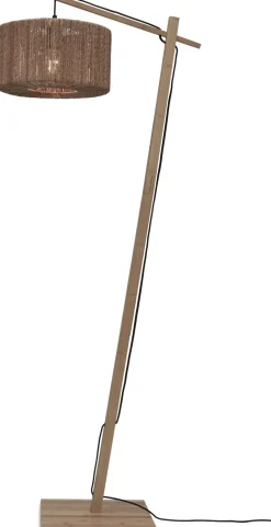 Clearance Good&Mojo Iguazu 1 Arm Vloerlamp Natural, Black
