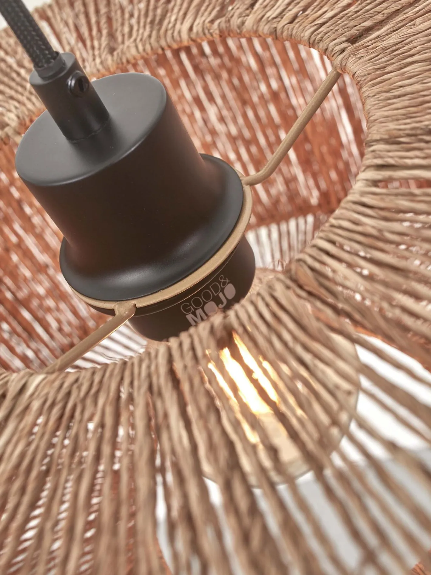 Clearance Good&Mojo Iguazu 1 Arm Vloerlamp Natural, Black