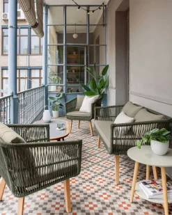 Outlet Kave Home Inti Loungeset Groen