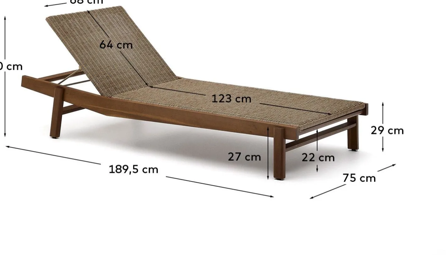 New Kave Home Itani Ligstoel Naturel