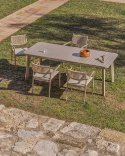 Best Kave Home Izola Uitschuifbare Tuintafel Beige