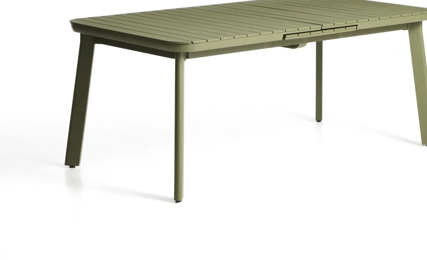 New Kave Home Izola Uitschuifbare Tuintafel Groen