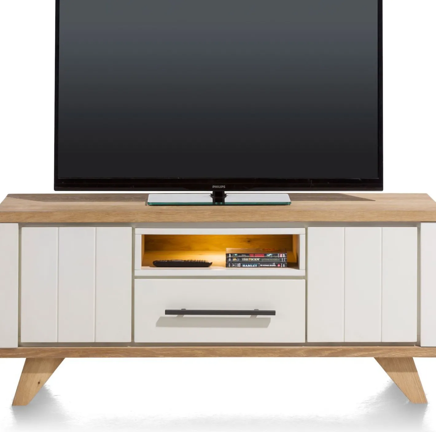 New Henders en Hazel Jardin Wit Tv-meubel Railway Brown, Wit
