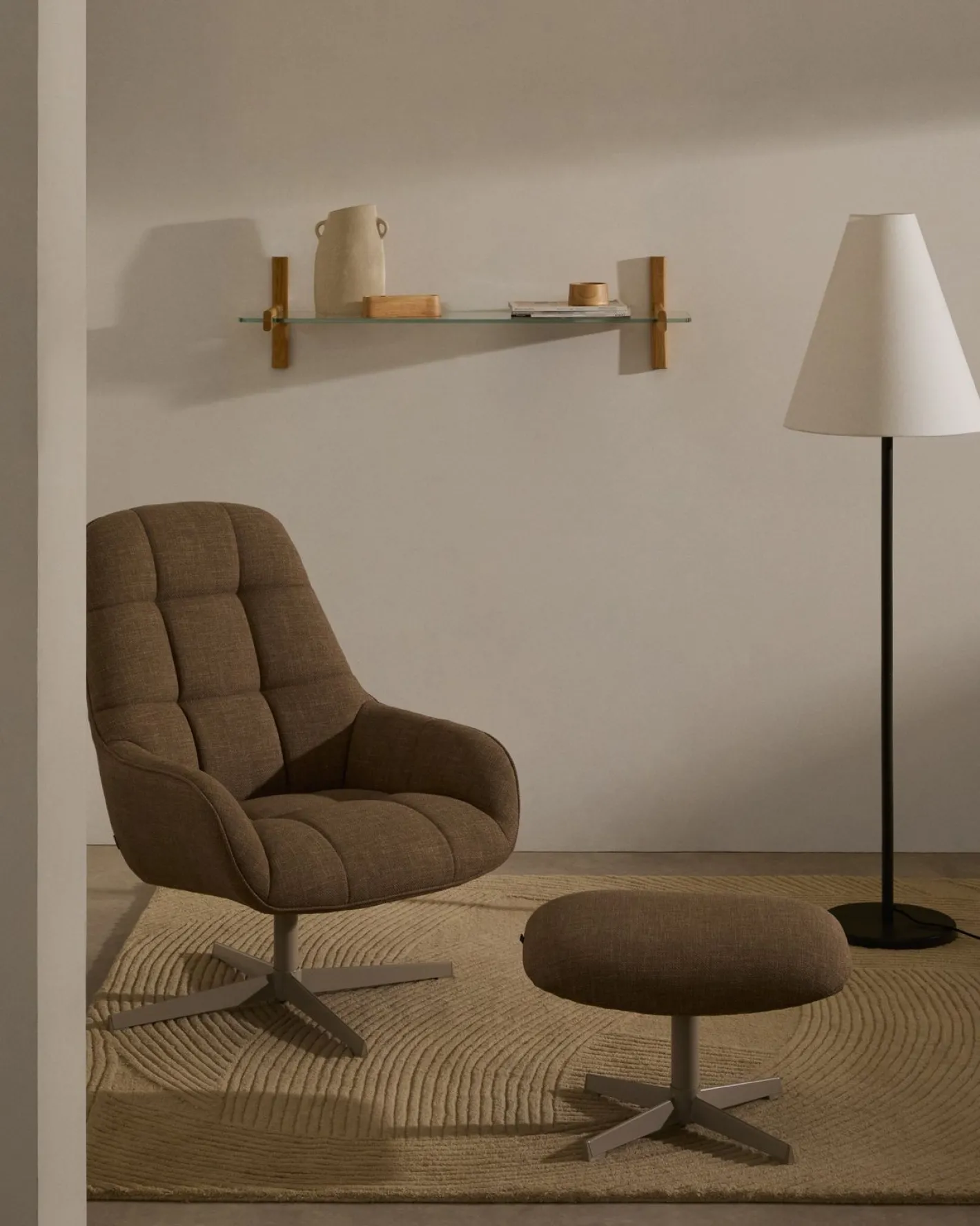 Discount Kave Home Jaspe Voetenbank Lichtbruin