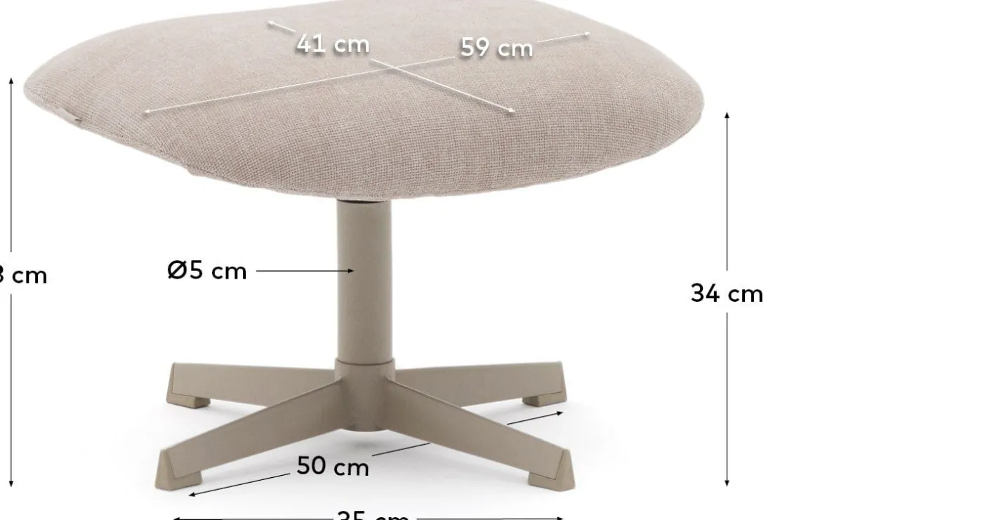 Online Kave Home Jaspe Voetenbank Beige