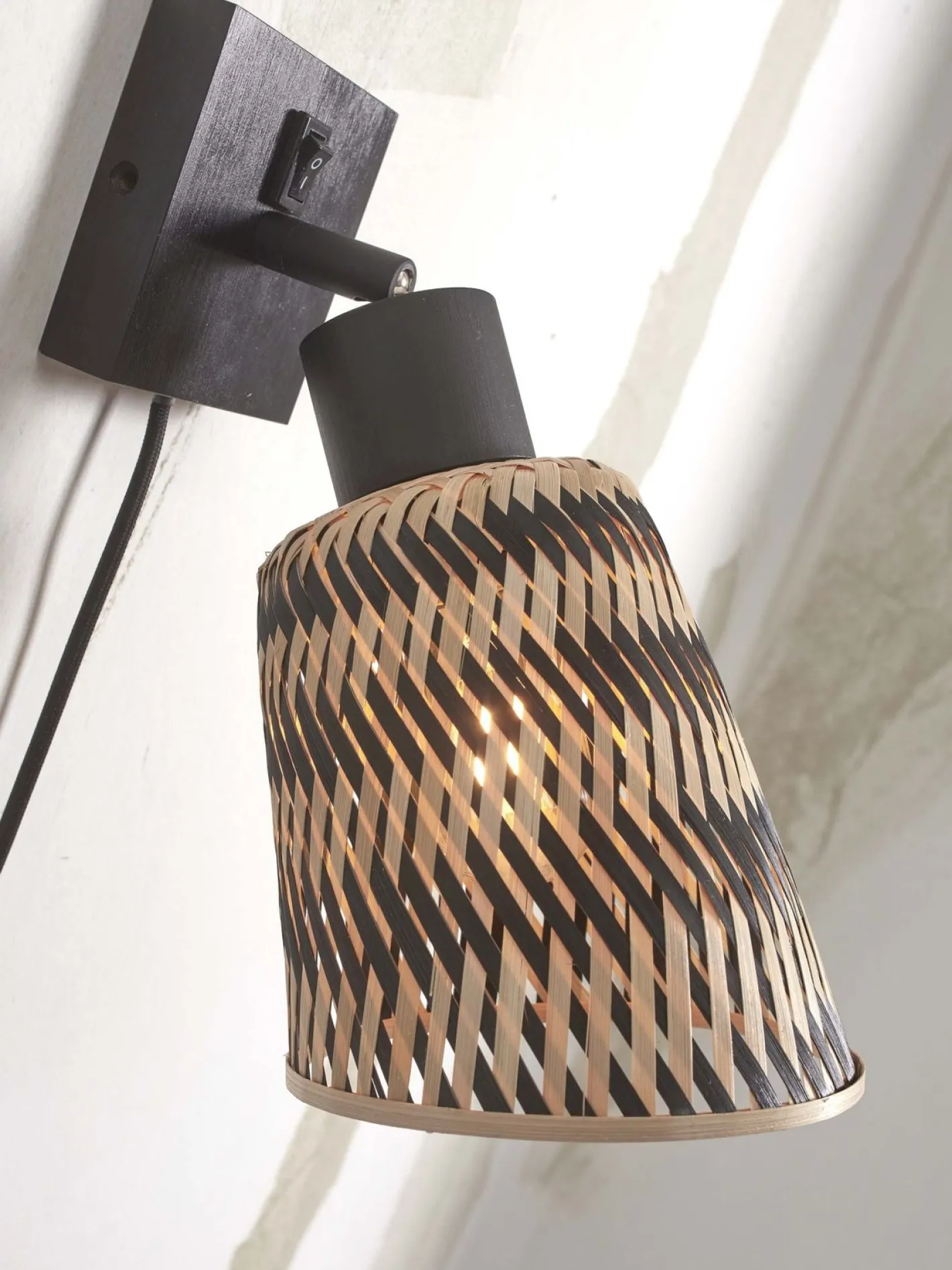 Clearance Good&Mojo Java L Wandlamp Black, Natural