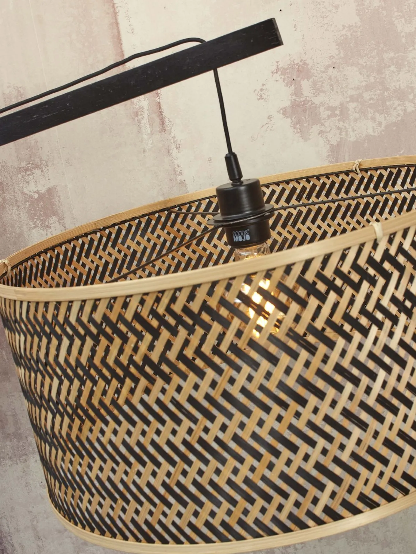 Online Good&Mojo Java XL Vloerlamp Black, Natural