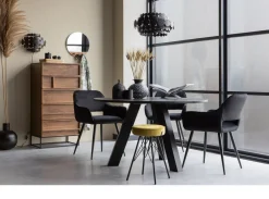 Online WOOOD Jelle set van 2 Eetkamerstoel Black