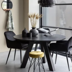 Online WOOOD Jelle set van 2 Eetkamerstoel Black