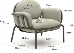 Online Kave Home Joncols Outdoor Fauteuil Groen