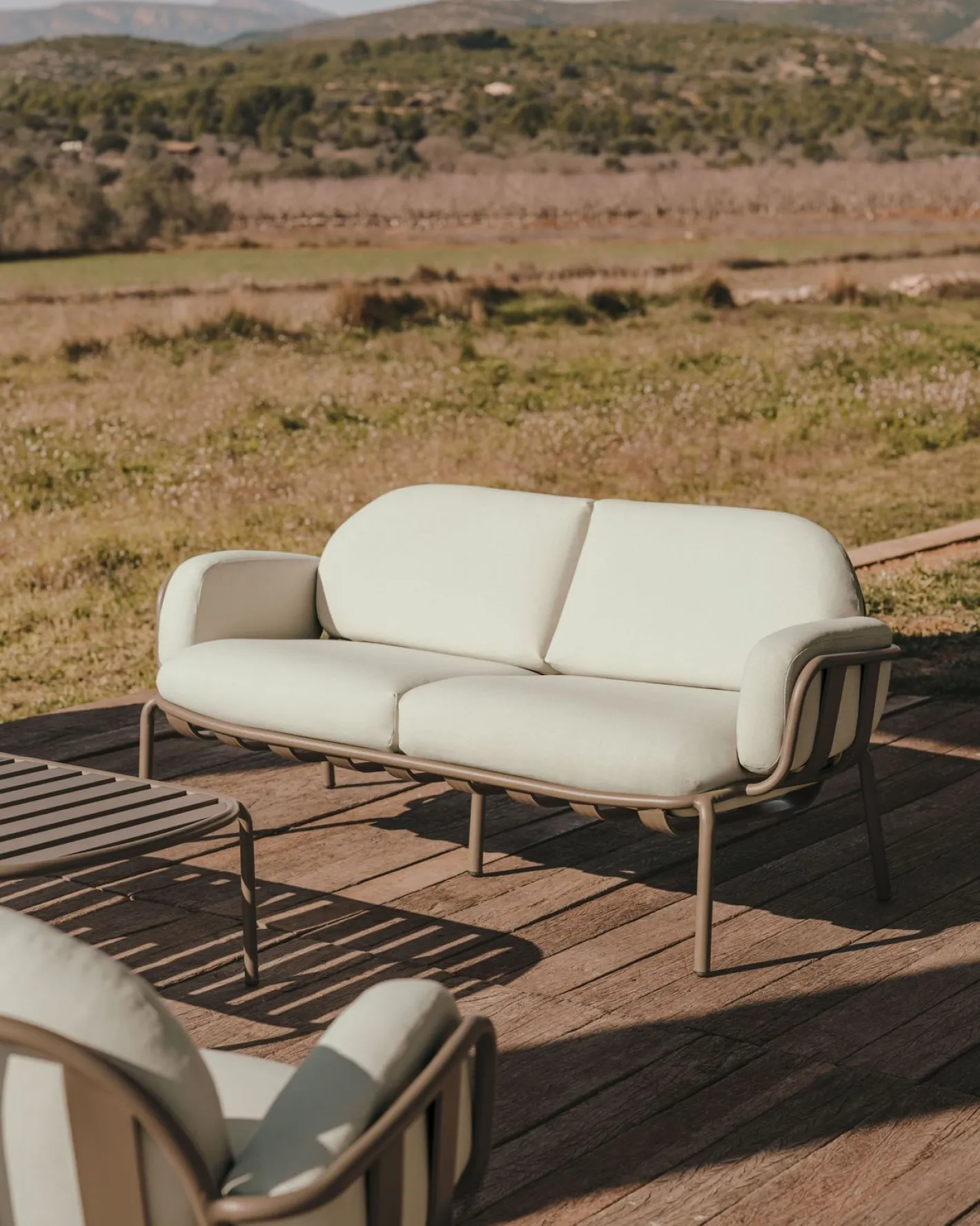 Best Kave Home Joncols 2-Zits Tuinbank Groen, Beige