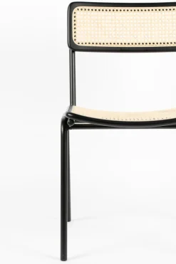 Outlet Zuiver Jort (set van 2) Eetkamerstoel Black, Natural