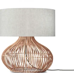 Discount Good&Mojo Kalahari M Tafellamp Natural, Linnen Light