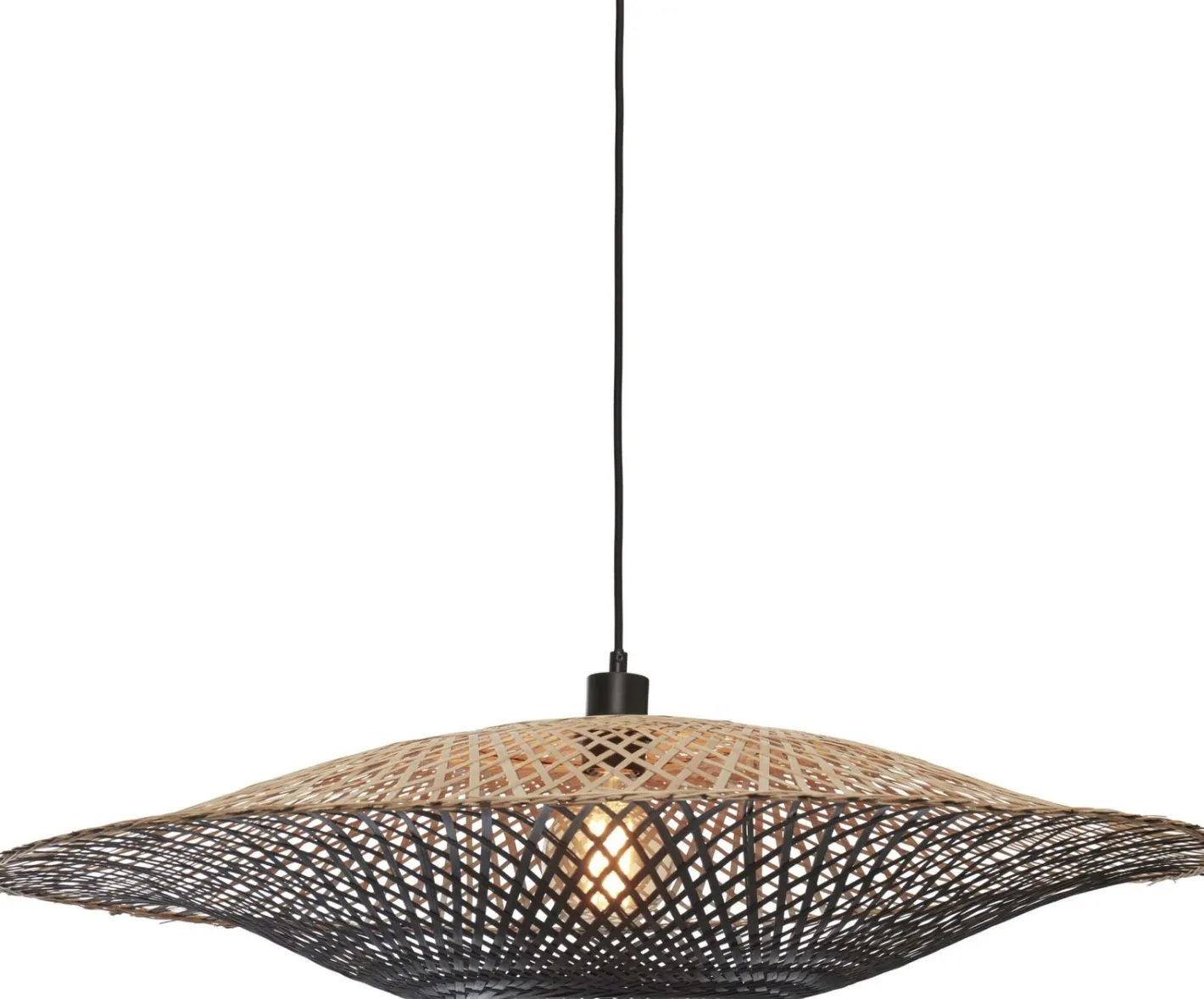New Good&Mojo Kalimantan L Hanglamp Black, Natural