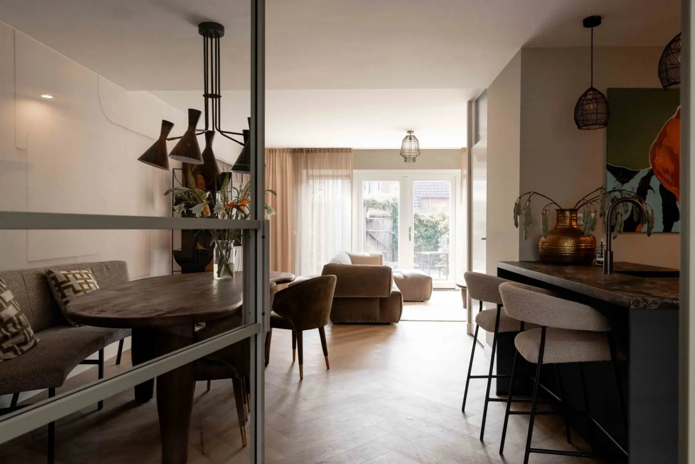 Outlet Trendhopper Kansas Eetkamerbank Creme